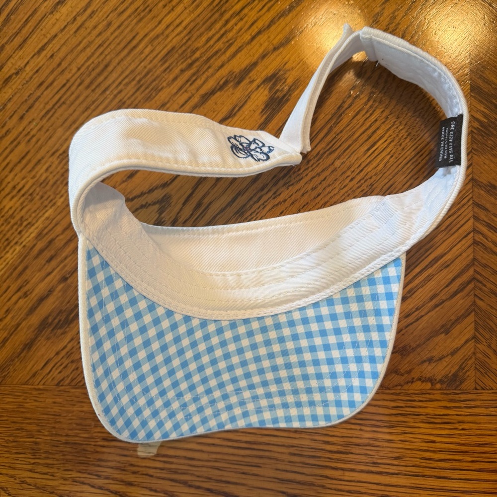 Women’s White Visor with Blue 'Hey Y'all' Embroidery It’s a Girl Thing - Picture 4 of 5